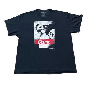 Gremlins Gizmo Graphic Tee Black Size XXL 100% Cotton Horror Movie Shirt